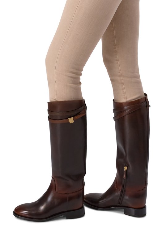 Кожаные сапоги Santoni WSHG71955BYTNHYT Коричневый  WSHG71955BYTNHYT Фото 2