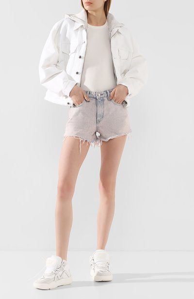 Джинсовые шорты ALEXANDER WANG розового цвета по цене 25150 руб., арт. 4DC1204552, фото 2 Джинсовые шорты ALEXANDER WANG, арт. 4DC1204552, фото 2