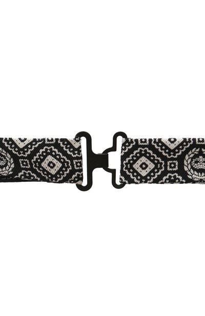 Шелковый галстук-бабочка DOLCE & GABBANA черно-белого цвета по цене 21500 руб., арт. GR053E/G0XBH, фото 3 Шелковый галстук-бабочка DOLCE & GABBANA, арт. GR053E/G0XBH, фото 3
