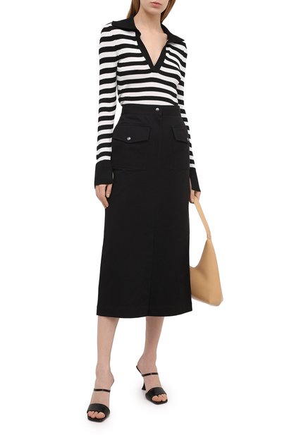 Хлопковая юбка DRIES VAN NOTEN черного цвета по цене 47450 руб., арт. 211-10812-2044, фото 2 Хлопковая юбка DRIES VAN NOTEN, арт. 211-10812-2044, фото 2