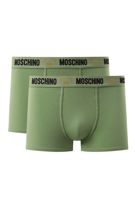 Мужские комплект из двух боксеров MOSCHINO зеленого цвета, арт. A1303/4406 | Фото 1 (Нос: Не проставлено; Материал сплава: Проставлено)