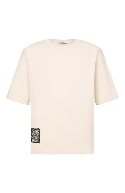 Хлопковая футболка Laneus S6LAMATH205 Кремовый S6LAMATH205