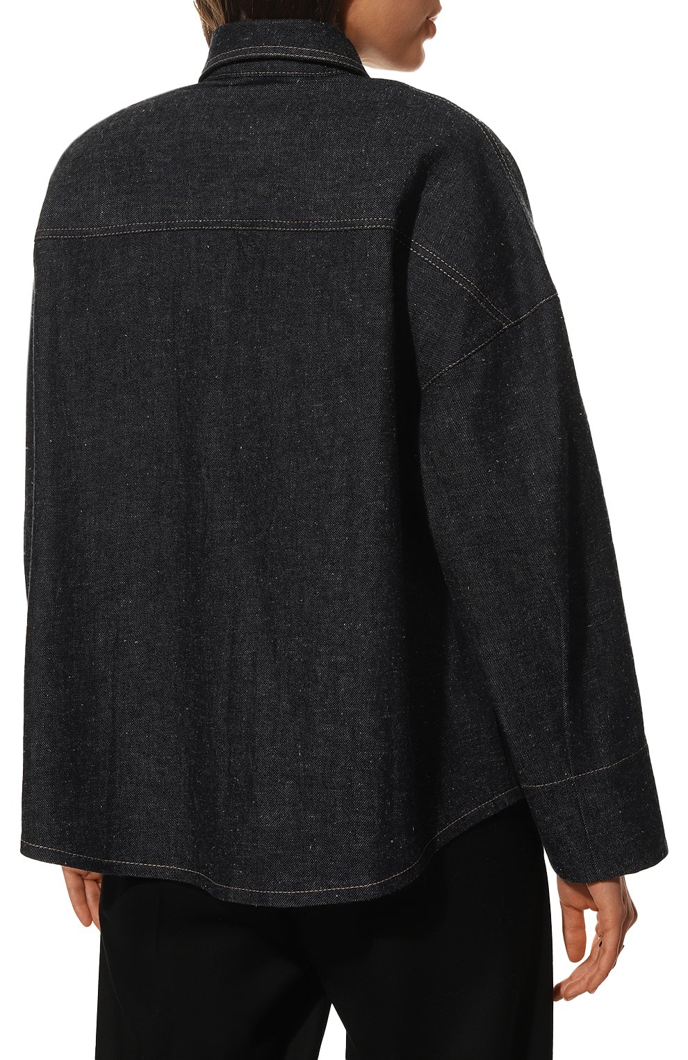 Джинсовая рубашка VIKA 2.0 темно-синего цвета по цене 35100 руб., арт. W23-1298--2025-499, фото 4 Джинсовая рубашка VIKA 2.0, арт. W23-1298--2025-499, фото 4