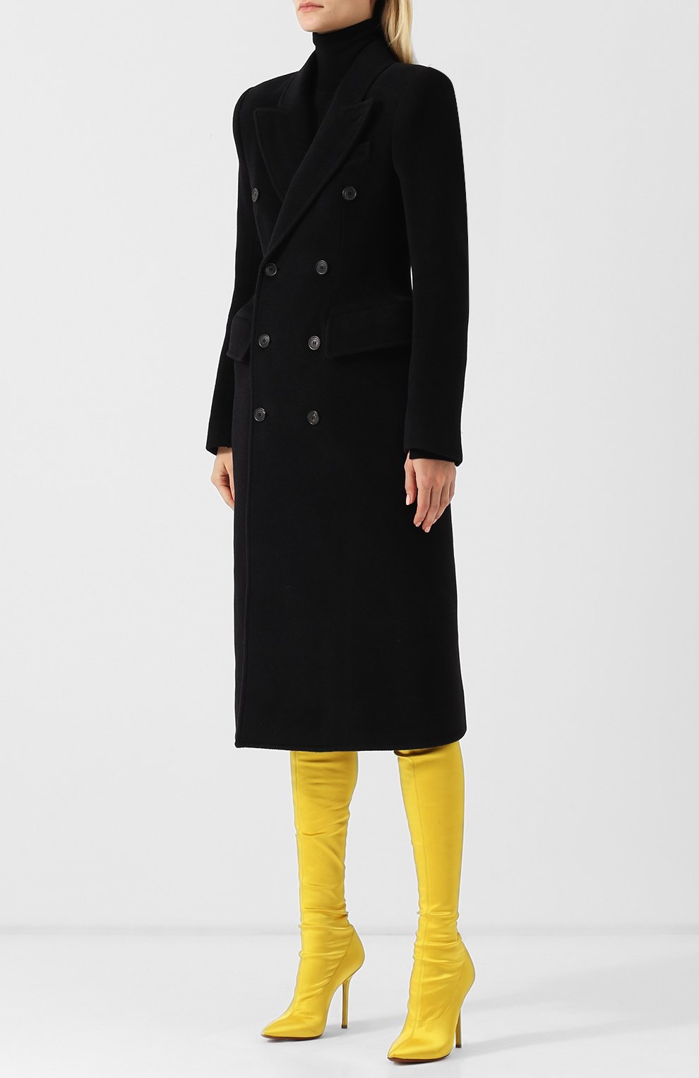 Приталенное двубортное пальто из шерсти BALENCIAGA, арт. 479864/TBU05, фото 3