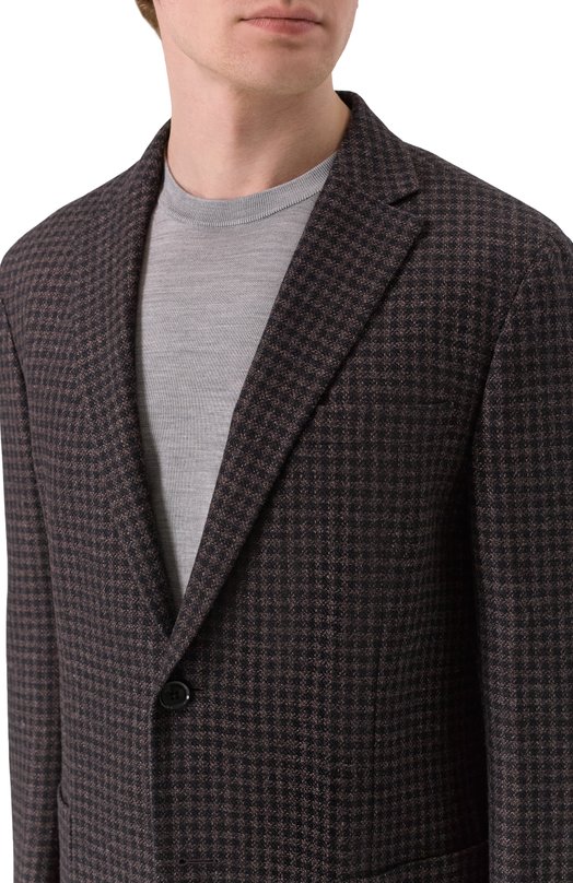 Пиджак из шерсти и льна Zegna 850744/1D7SG0 Серый  850744/1D7SG0 Фото 6