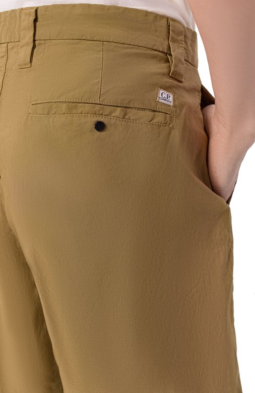 Шорты из хлопка и льна C.P. Company 20CMBE252A/110658G Хаки  20CMBE252A/110658G Фото 5