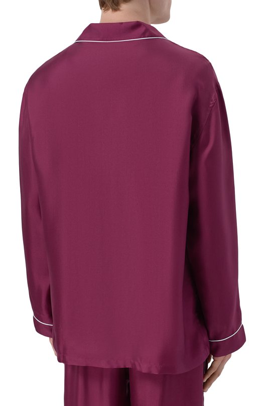 Шелковая рубашка Kiton UNWM011K0761H Фиолетовый  UNWM011K0761H Фото 4