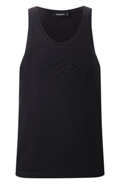 Мужская хлопковая майка DSQUARED2 черного цвета, арт. S79NL0006/D20033 | Фото 1 (Материал сплава: Проставлено; Длина (для топов): Удлиненные; Драгоценные камни: Проставлено; Принт: Без принта; Рукава: Без рукавов; Стили: Кэжуэл; Материал внешний: Хлопок; Кросс-КТ: Джерси; Мужское Кросс-КТ: Футболка-одежда)