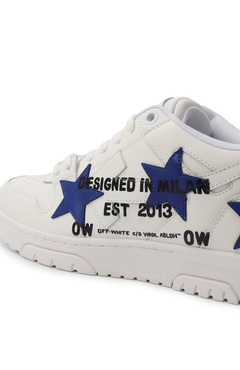 Мужские комбинированные кеды out of office OFF-WHITE белого цвета, арт. 0MIA189S25LEA00D | Фото 7 (Материал внешний: Натуральная кожа; Подошва: Массивная; Материал внутренний: Текстиль; Автоматизация ТО: Проставлено; Кросс-КТ: Низкие; Стили: Классический; Автоматизация состава: Проставлено; Материал утеплителя: Без утеплителя)