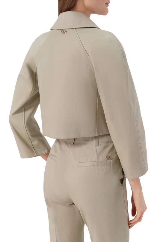 Хлопковый жакет Diesel A23657/0NJCT Бежевый  A23657/0NJCT Фото 4