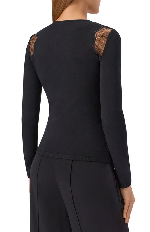 Топ из вискозы Giambattista Valli 25FWPVCM00M4/09VIP Чёрный  25FWPVCM00M4/09VIP Фото 4