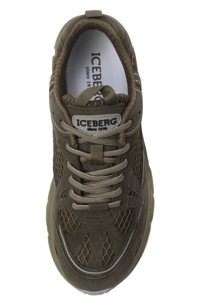 Комбинированные кроссовки ICEBERG хаки цвета по цене 29600 руб., арт. IU1706, фото 5 Комбинированные кроссовки ICEBERG, арт. IU1706, фото 5