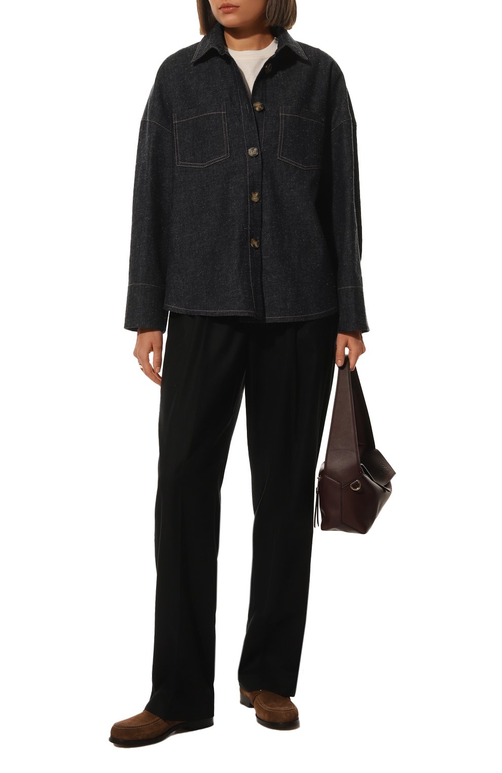 Джинсовая рубашка VIKA 2.0 темно-синего цвета по цене 35100 руб., арт. W23-1298--2025-499, фото 2 Джинсовая рубашка VIKA 2.0, арт. W23-1298--2025-499, фото 2