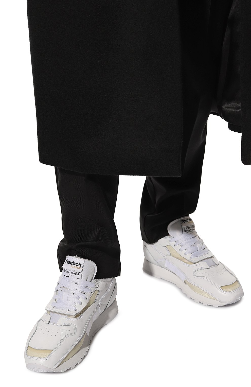 Кожаные кроссовки maison margiela x reebok MAISON MARGIELA бежевого цвета по цене 64250 руб., арт. S38WS0195/P5037, фото 3 Кожаные кроссовки maison margiela x reebok MAISON MARGIELA, арт. S38WS0195/P5037, фото 3