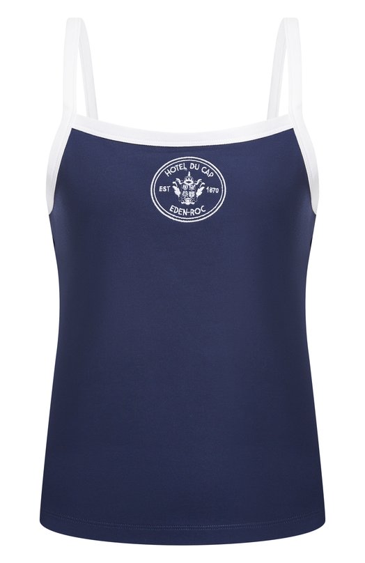 Хлопковая майка Sporty & Rich x Hotel Eden Roc Sporty and Rich T007960666BL107 Синий T007960666BL107