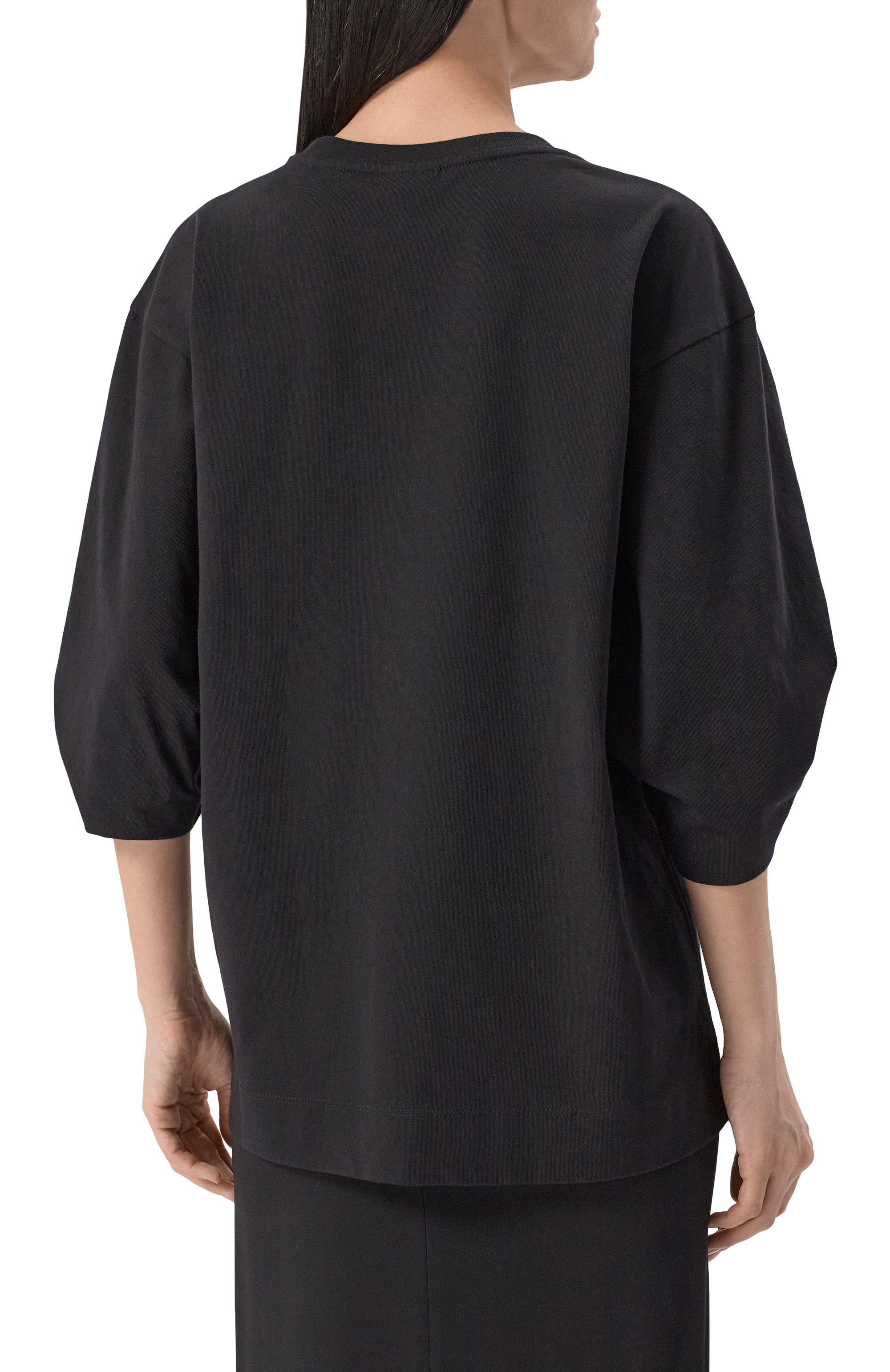 Хлопковая футболка DRIES VAN NOTEN черного цвета по цене 31500 руб., арт. 251-011141-1603, фото 4 Хлопковая футболка DRIES VAN NOTEN, арт. 251-011141-1603, фото 4