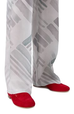 Женские замшевые лоферы KITON красного цвета, арт. D57803N01008 | Фото 3 (Материал внутренний: Натуральная кожа; Подошва: Плоская; Каблук высота: Низкий; Драгоценные камни: Проставлено; Материал внешний: Натуральная кожа, Замша; Материал сплава: Проставлено)