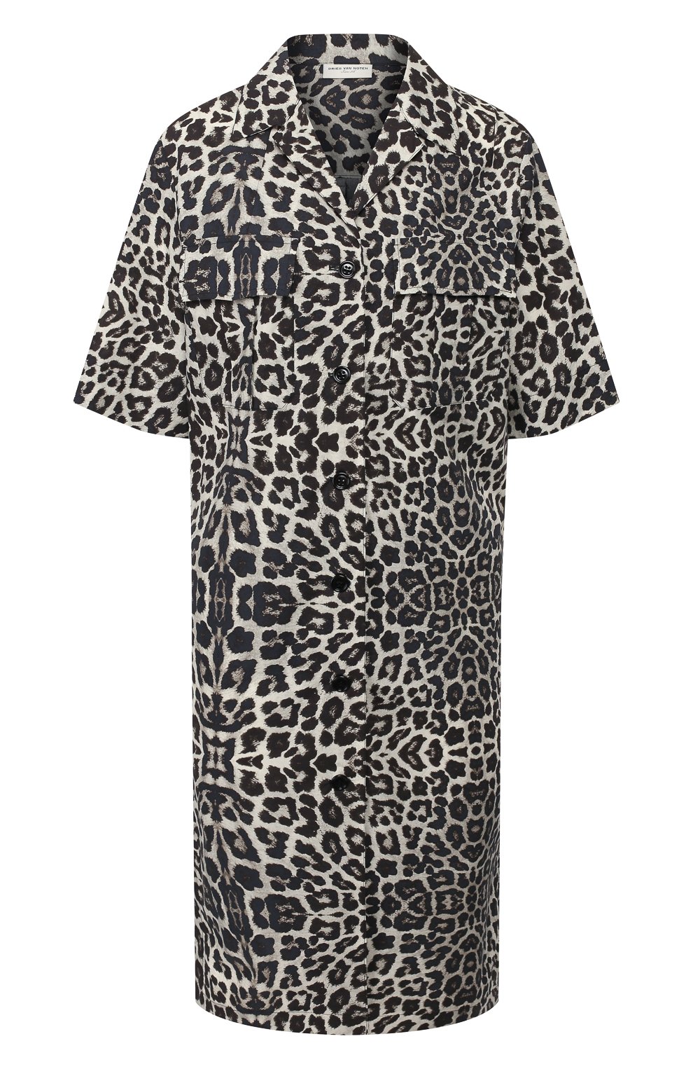 Хлопковое платье DRIES VAN NOTEN леопардового цвета по цене 64800 руб., арт. 201-11048-9006, фото 1 Хлопковое платье DRIES VAN NOTEN, арт. 201-11048-9006, фото 1