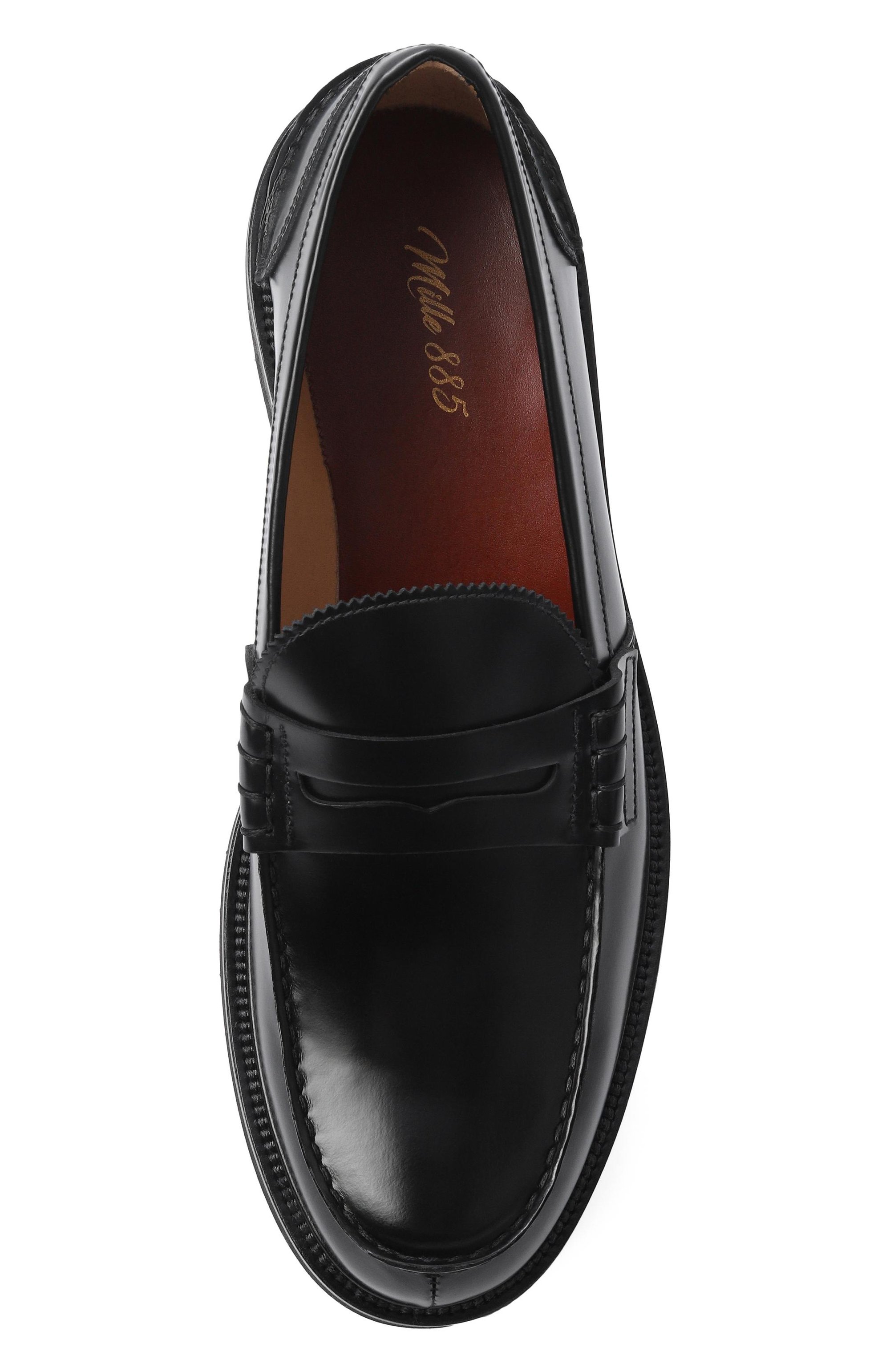 Кожаные пенни-лоферы college MILLE 885 черного цвета по цене 39750 руб., арт. C0LLEGE/REAL/G0MMA, фото 5 Кожаные пенни-лоферы college MILLE 885, арт. C0LLEGE/REAL/G0MMA, фото 5