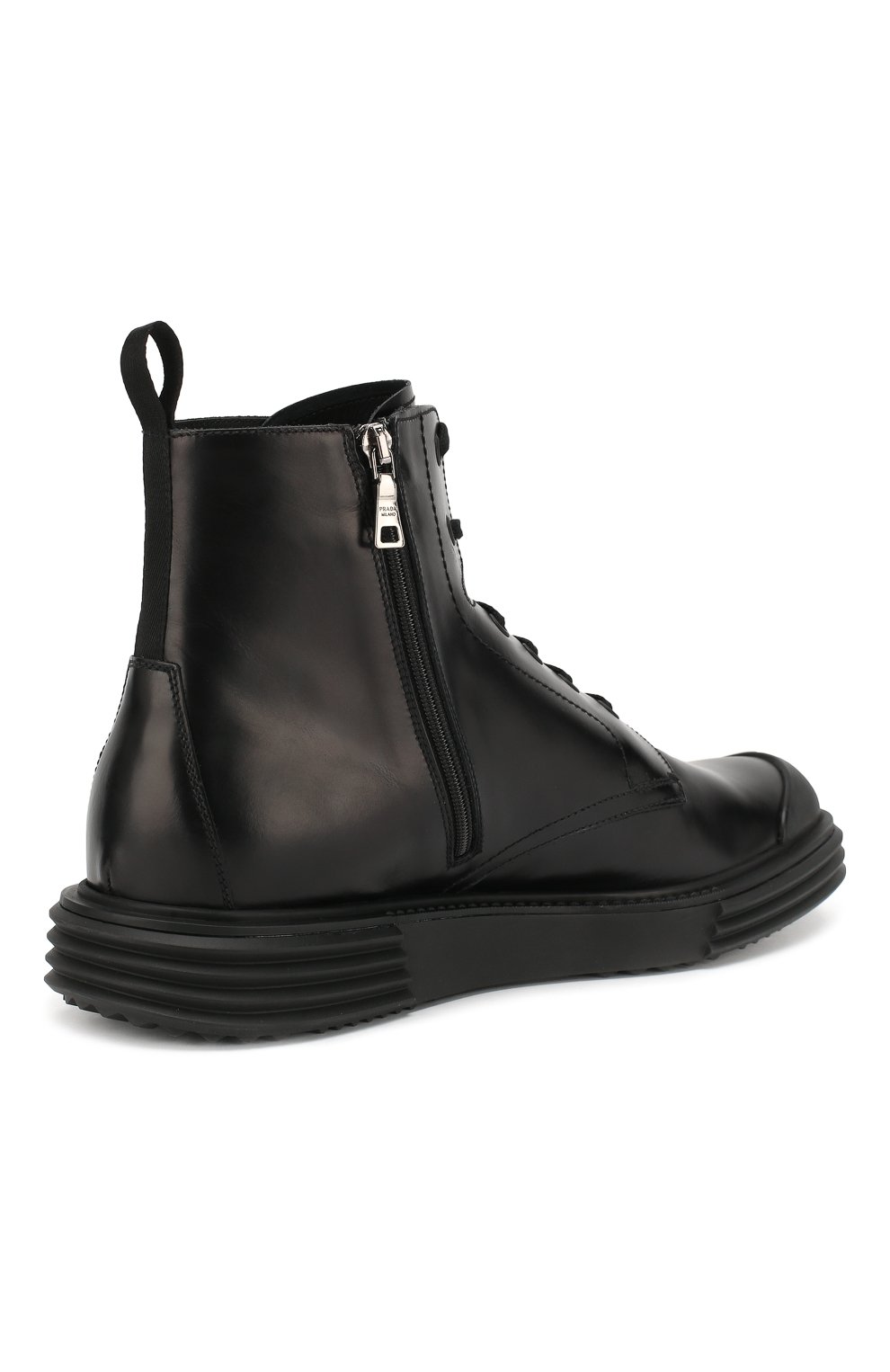 Кожаные ботинки PRADA черного цвета по цене 85000 руб., арт. 2TE129-ZJY-F0002, фото 4 Кожаные ботинки PRADA, арт. 2TE129-ZJY-F0002, фото 4