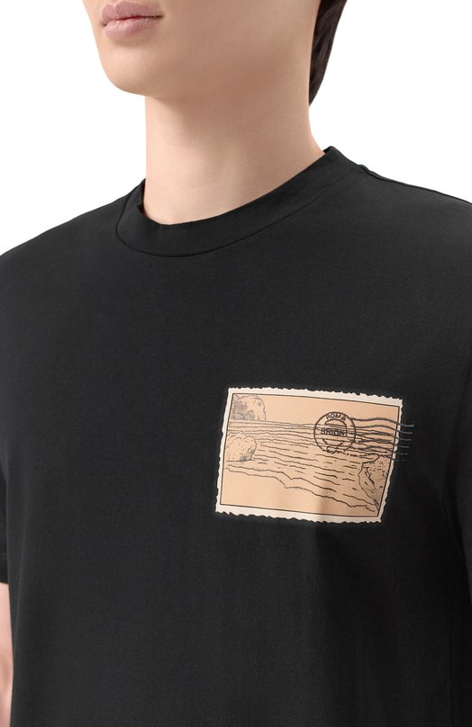 Хлопковая футболка Brioni UJVC0L/0D620 Чёрный  UJVC0L/0D620 Фото 5