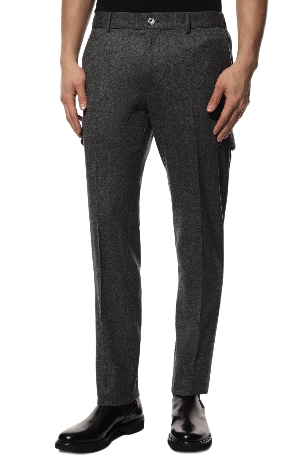 Шерстяные брюки-карго STEFANO RICCI темно-серого цвета по цене 124500 руб., арт. M1T2400301/W0013M, фото 3 Шерстяные брюки-карго STEFANO RICCI, арт. M1T2400301/W0013M, фото 3