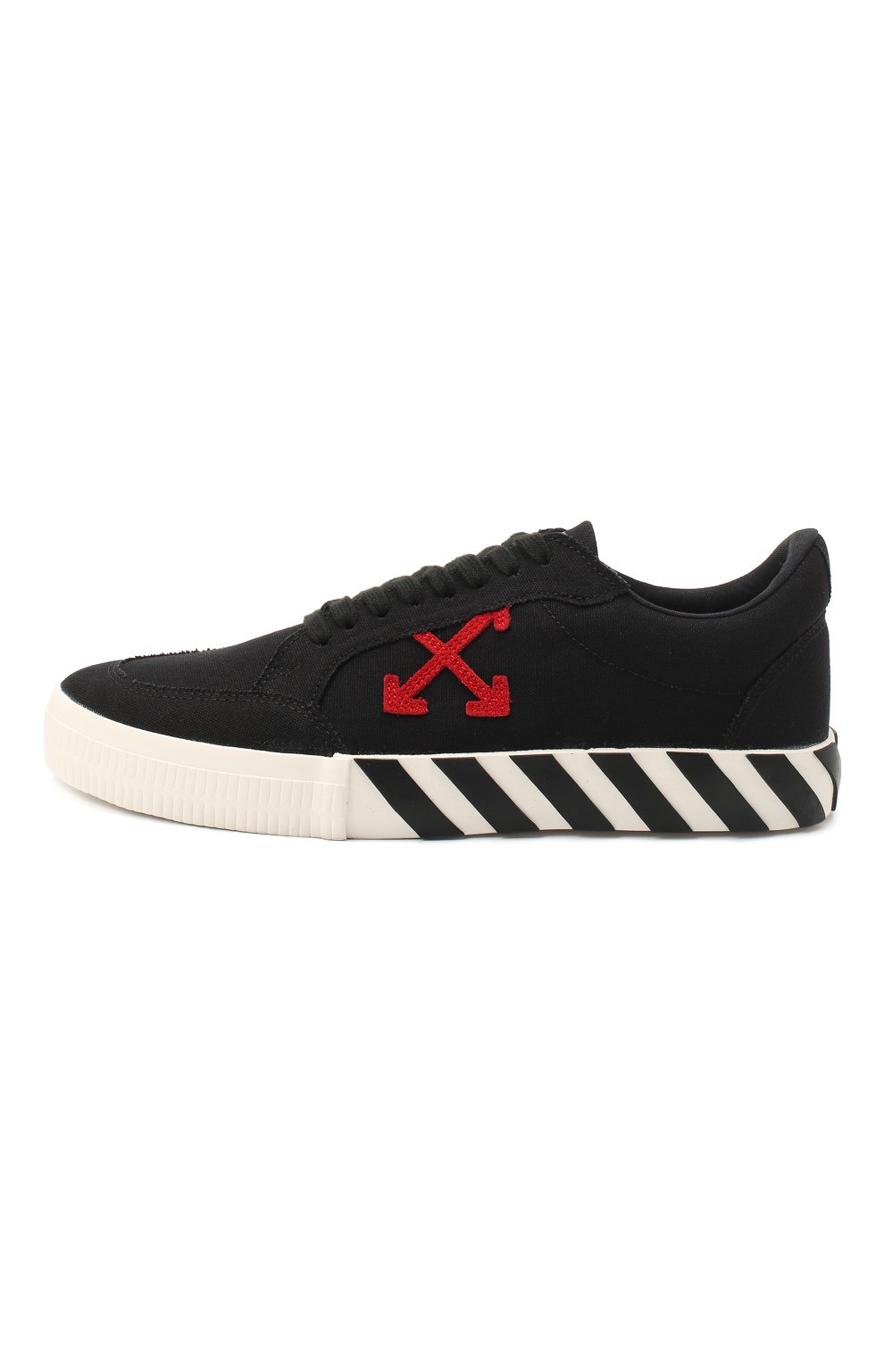 Текстильные кеды vulcanized OFF-WHITE черного цвета по цене 21050 руб., арт. 0MIA085E20FAB0011025, фото 3 Текстильные кеды vulcanized OFF-WHITE, арт. 0MIA085E20FAB0011025, фото 3
