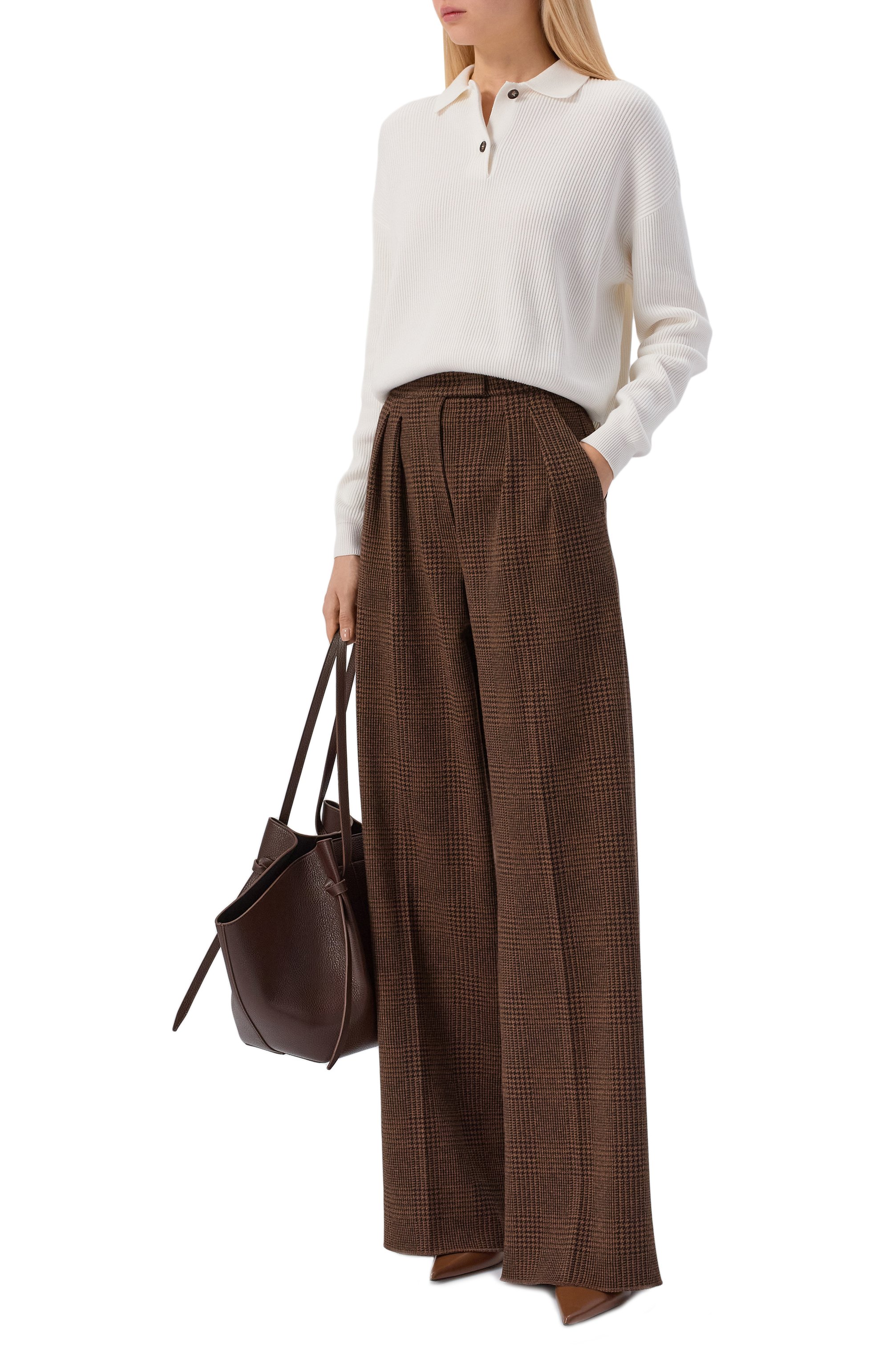 Брюки из хлопка и шерсти MAX MARA, арт. P0NZA, фото 2