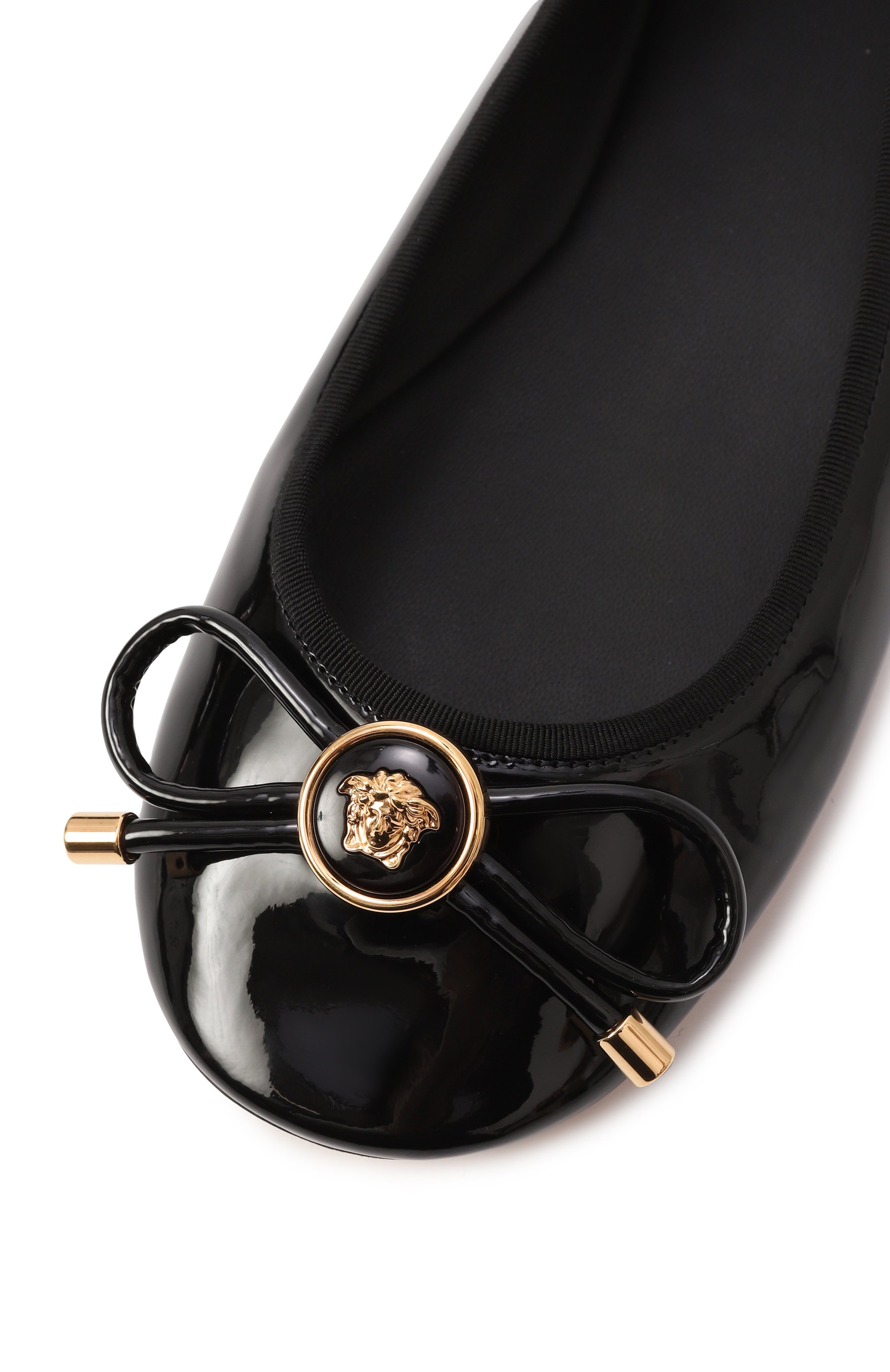 Кожаные балетки opera bow VERSACE, арт. 1017834/1A11949, фото 7