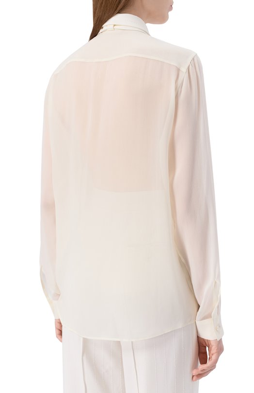 Блузка из вискозы и шерсти Elie Saab SH082NP25/CD019 Белый  SH082NP25/CD019 Фото 4