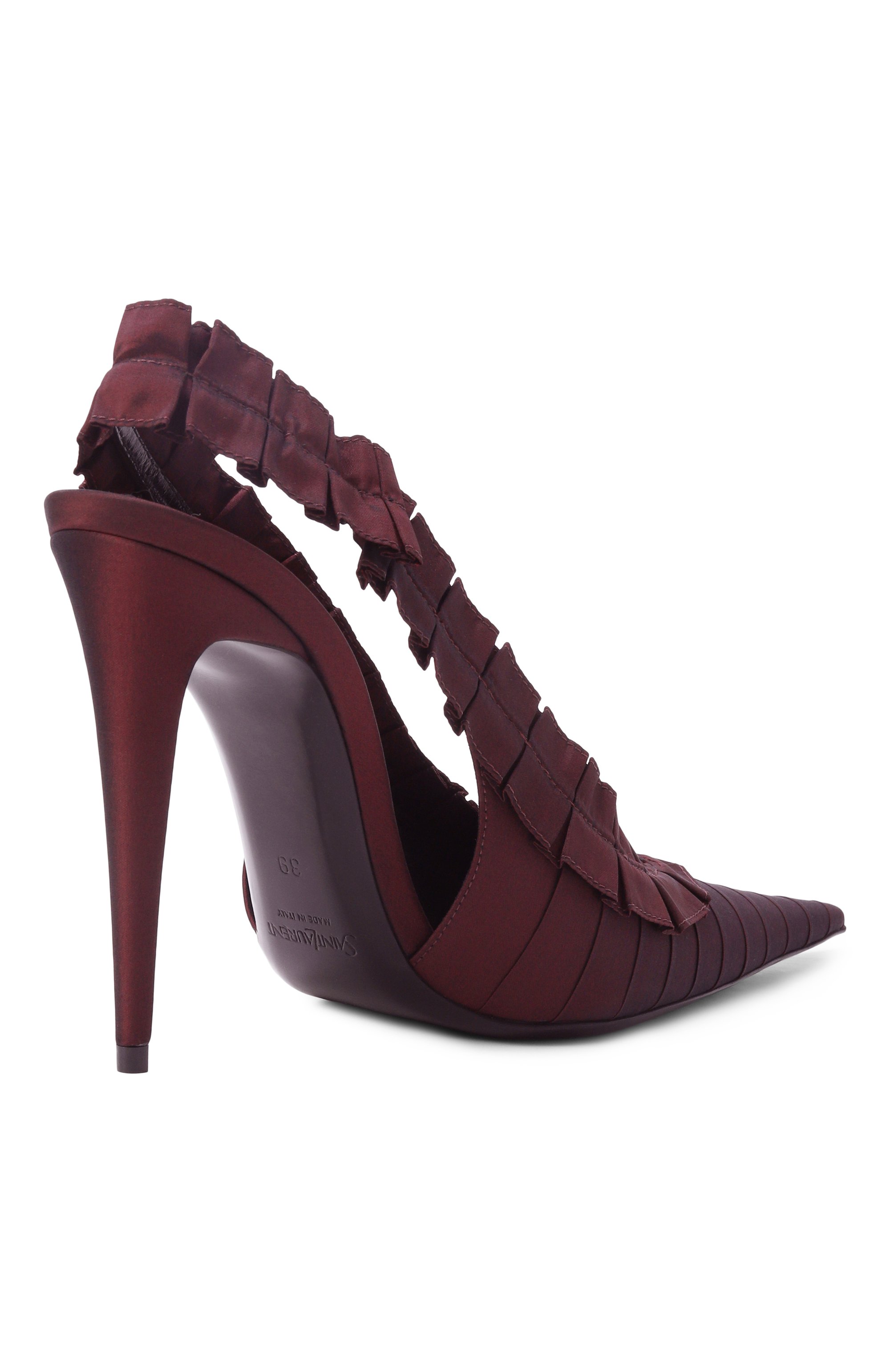 Текстильные туфли madeleine 110 SAINT LAURENT бордового цвета по цене 248500 руб., арт. 867272/AAGM6, фото 5 Текстильные туфли madeleine 110 SAINT LAURENT, арт. 867272/AAGM6, фото 5