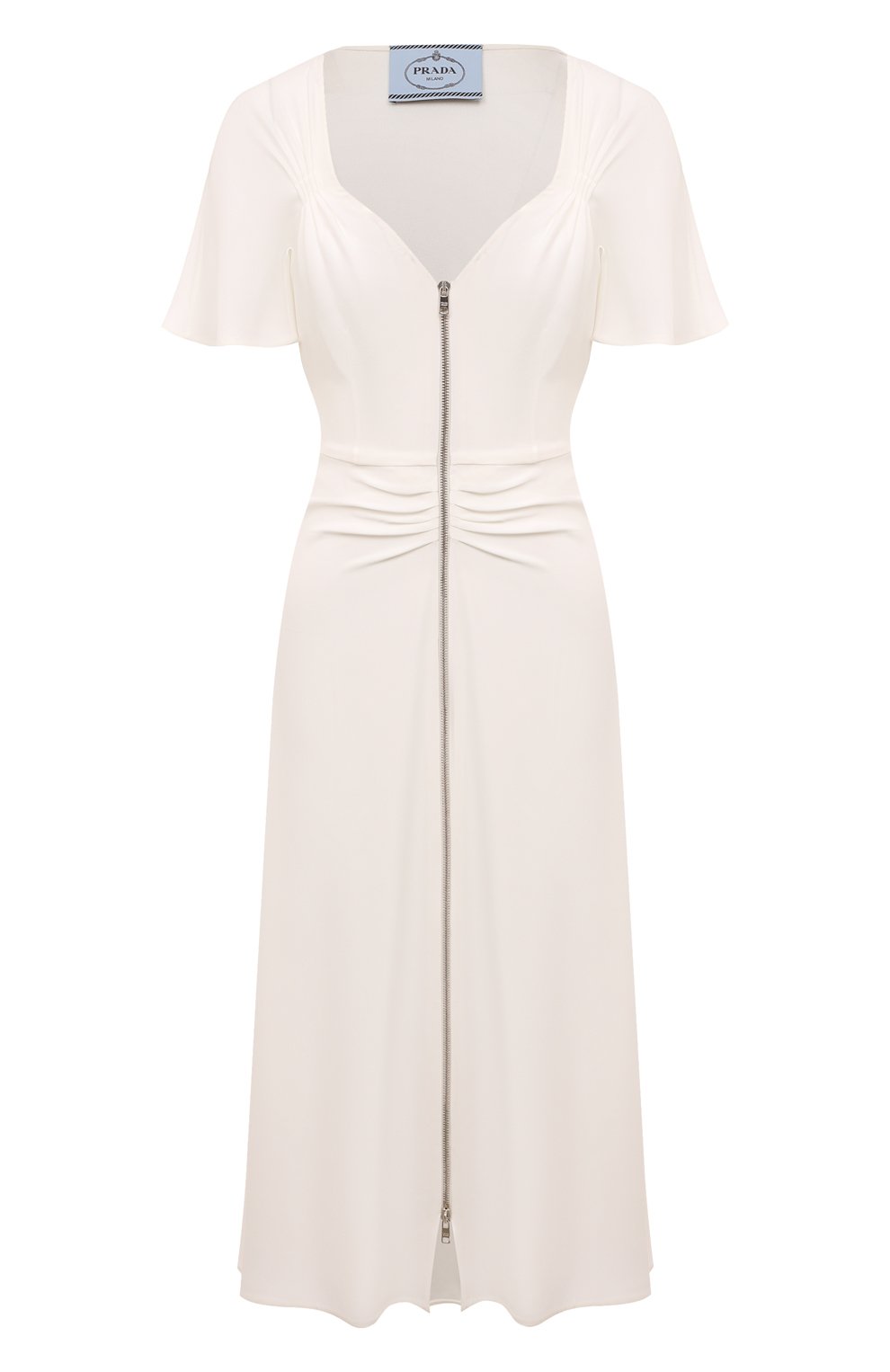 Платье PRADA кремового цвета по цене 240000 руб., арт. P3D14-S2Y-F0304-211, фото 1 Платье PRADA, арт. P3D14-S2Y-F0304-211, фото 1