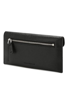 Женские кожаный кошелек COCCINELLE черного цвета, арт. E5 EV1 19 B9 05 | Фото 2 (Статус проверки: Проверено, Проверена категория; Материал: Натуральная кожа; Материал сплава: Проверено, Проставлено; Нос: Не проставлено)