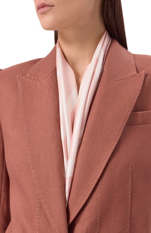 Шелковый платок Elie Saab 710009246 Розовый  710009246 Фото 2