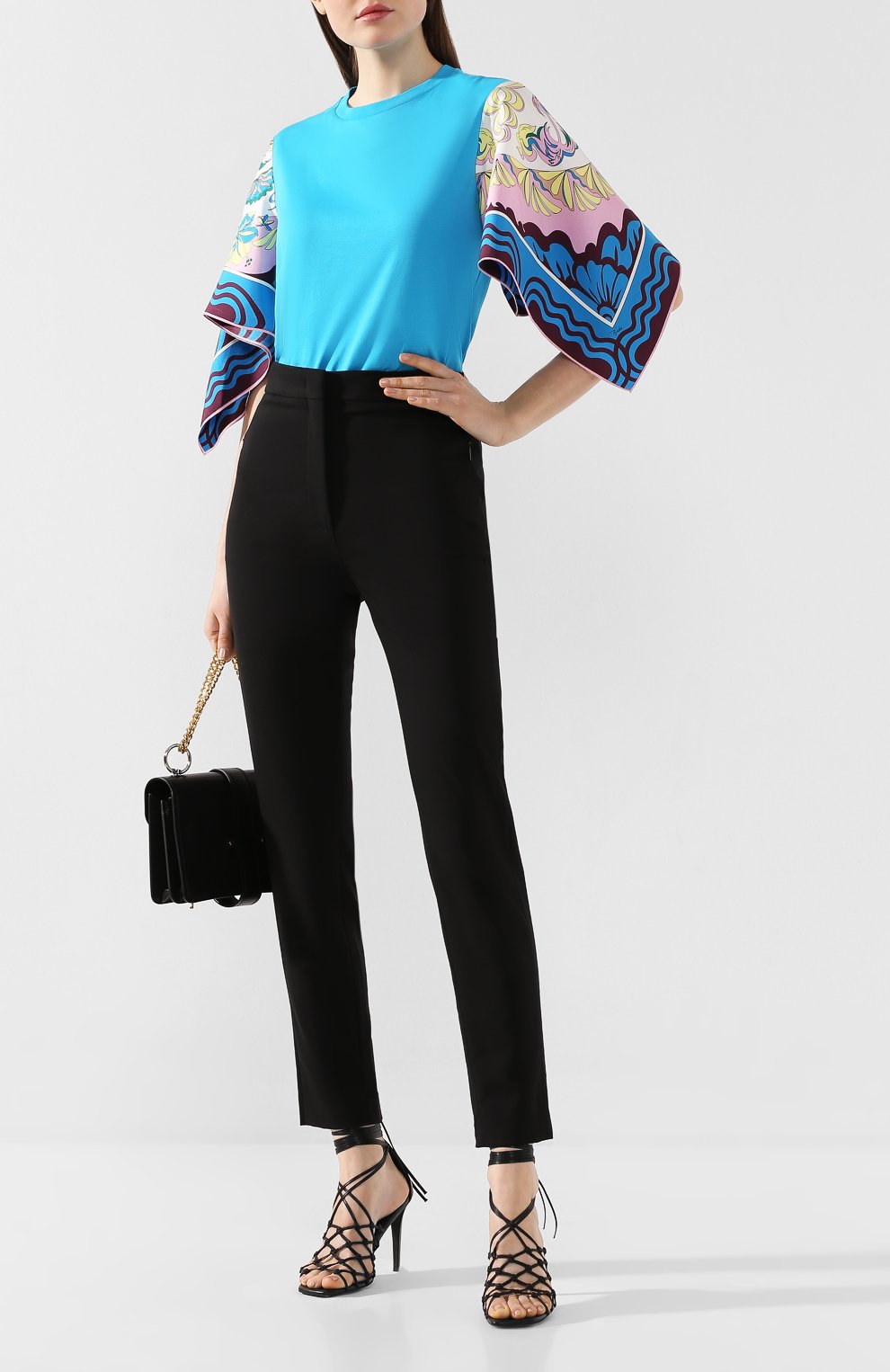 Футболка из смеси хлопка и шелка EMILIO PUCCI, арт. 0EJP10/0E988, фото 2