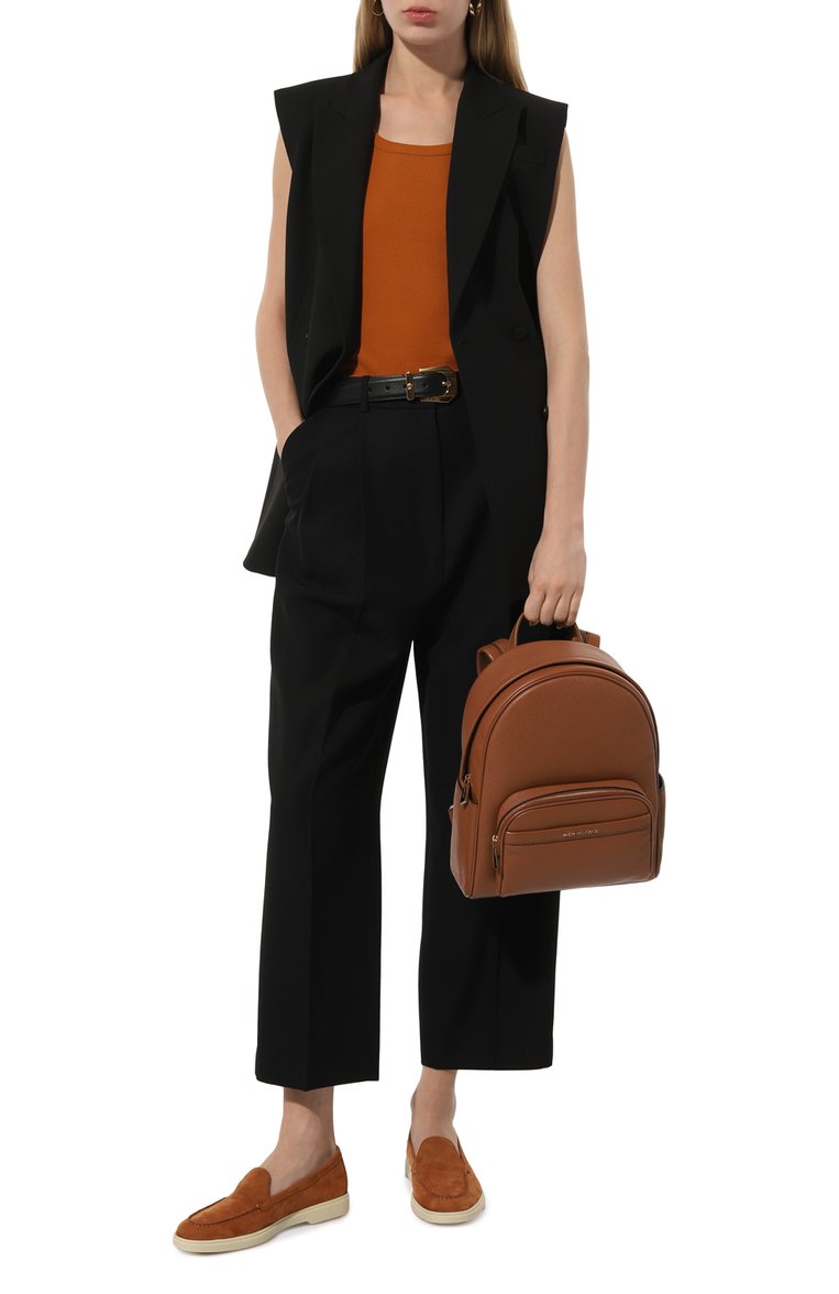Женский рюкзак bex MICHAEL MICHAEL KORS коричневого цвета, арт. 30S4G8XB2L | Фото 7 (Размер: medium; Драгоценные камни: Проставлено; Материал сплава: Проставлено; Материал: Натуральная кожа; Стили: Кэжуэл)