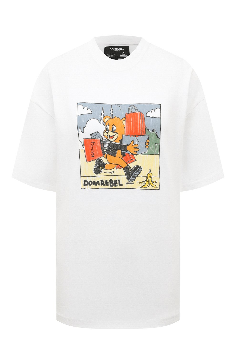 Хлопковая футболка DOMREBEL, арт. SH0PPING BEAR C0MIC/T-SHIRT/W, фото 1