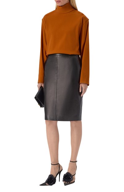 Атласные босоножки trianon 110 SAINT LAURENT, арт. 867338/9QNDA, фото 3