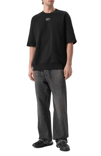 Хлопковый свитшот DIESEL черного цвета по цене 16300 руб., арт. A11580/0BMBJ, фото 2 Хлопковый свитшот DIESEL, арт. A11580/0BMBJ, фото 2