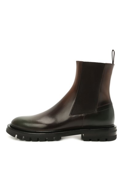 Кожаные ботинки SANTONI зеленого цвета по цене 112000 руб., арт. WTCU59648HL1N0L0V90, фото 3 Кожаные ботинки SANTONI, арт. WTCU59648HL1N0L0V90, фото 3