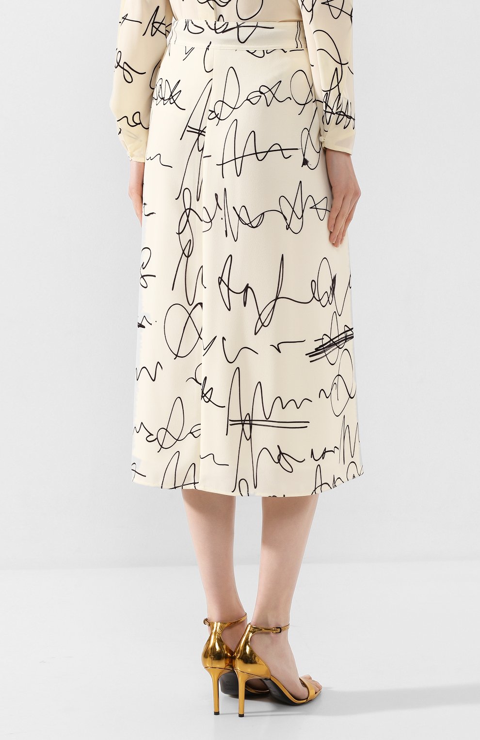 Юбка VICTORIA BECKHAM кремового цвета по цене 126000 руб., арт. 1220WSK001067B, фото 4 Юбка VICTORIA BECKHAM, арт. 1220WSK001067B, фото 4