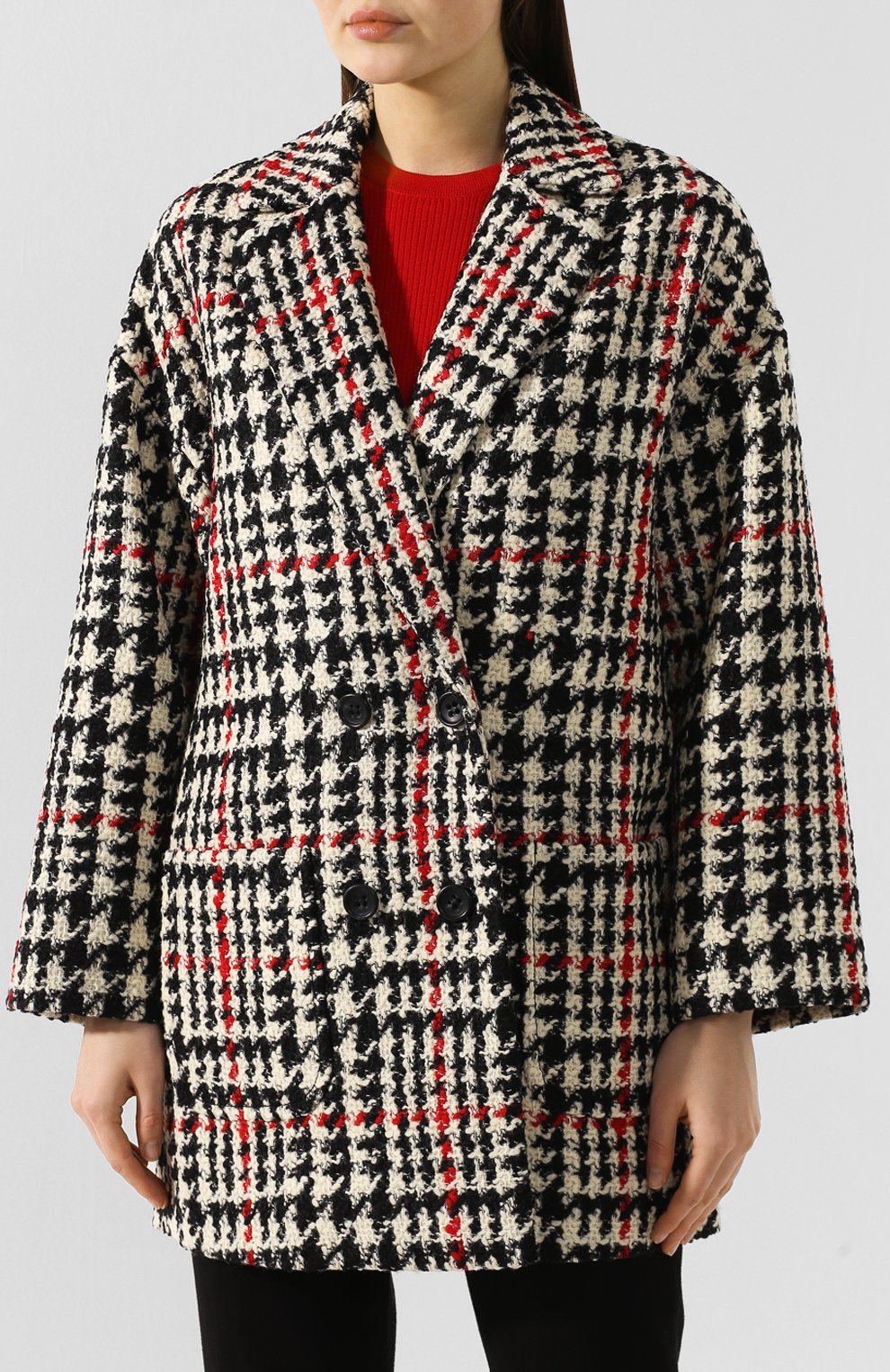 Шерстяное пальто REDVALENTINO разноцветного цвета по цене 51700 руб., арт. SR3CAA82/499, фото 3 Шерстяное пальто REDVALENTINO, арт. SR3CAA82/499, фото 3