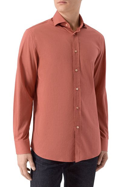 Хлопковая рубашка BRUNELLO CUCINELLI, арт. MA6740627, фото 3