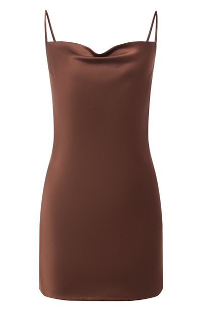 Женское платье NANUSHKA, арт. L0TTI_BR0WN_SLIP SATIN