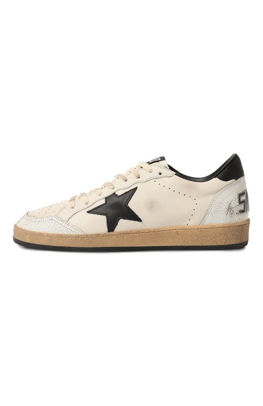 Кожаные кеды Ball Star Golden Goose Deluxe Brand GMF00117.F003771 Кремовый  GMF00117.F003771 Фото 4