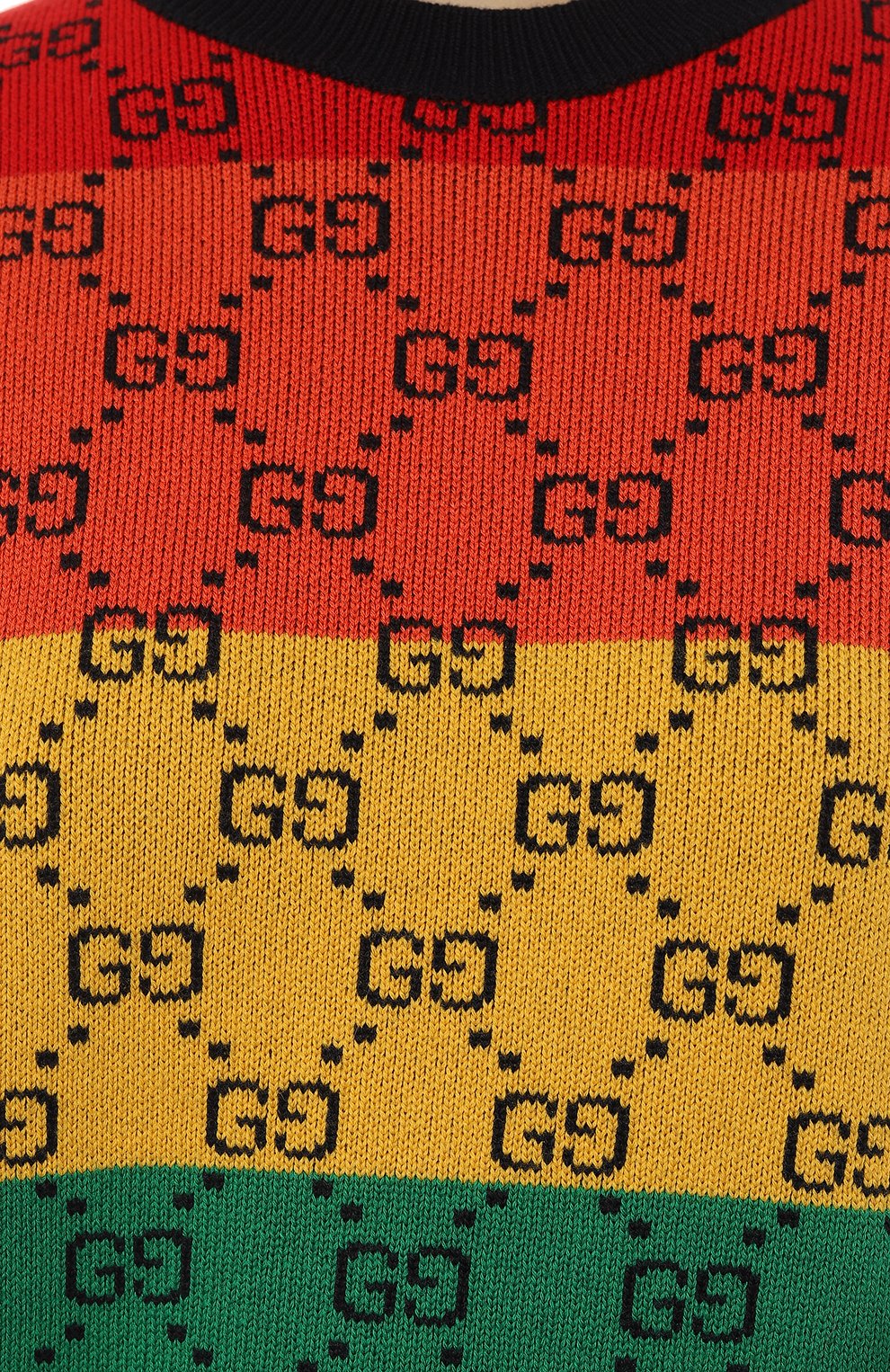 Пуловер из шерсти и хлопка GUCCI разноцветного цвета по цене 141120 руб., арт. 662045 XKBYB, фото 5 Пуловер из шерсти и хлопка GUCCI, арт. 662045 XKBYB, фото 5