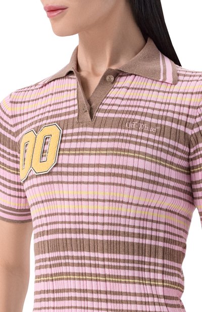 Хлопковое поло OFF-WHITE, арт. 0WHV008S26KNI001, фото 5