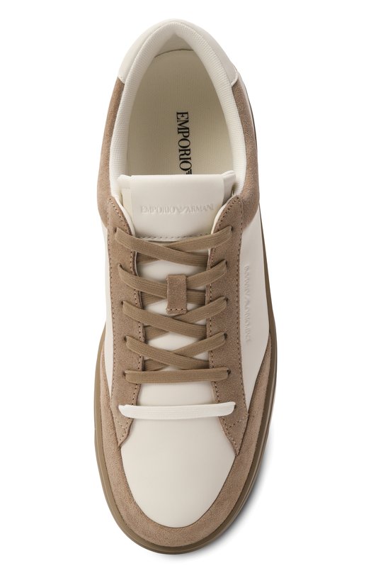 Кожаные кеды Emporio Armani EM004784/AF23198 Кремовый  EM004784/AF23198 Фото 5