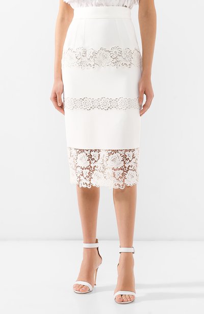 Юбка с кружевной отделкой DOLCE & GABBANA, арт. F4BHVZ/FGMFB, фото 3