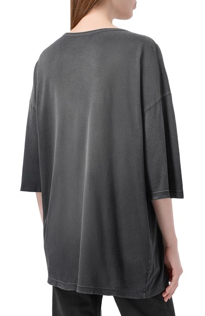 Хлопковая футболка ANN DEMEULEMEESTER серого цвета по цене 55600 руб., арт. B0013244/FA637, фото 4 Хлопковая футболка ANN DEMEULEMEESTER, арт. B0013244/FA637, фото 4
